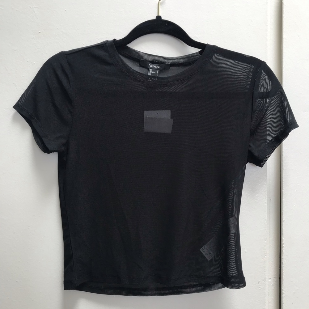 Mesh Black Crop top